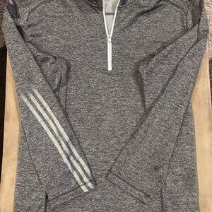 adidas Men's Gray Zip-Up Sweater